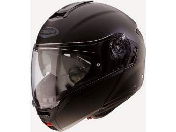 Klapphelm LEVO schwarz matt mit Panorama Sichtfeld P/J Homologation Sonnenblende und Pinlock