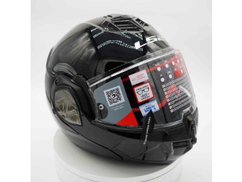 Klapphelm FF906 ADVANT SOLID schwarz glänzend ECE 22.06 Sonnenblende Pinlock