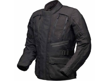 Lucano schwarz 3-in1 Motorradjacke CE AA wasserdicht Frontflap Bewegungsfalte Protektoren