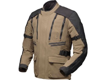 Lucano safari schwarz 3-in1 Motorradjacke CE AA wasserdicht Frontflap Bewegungsfalte Protektoren