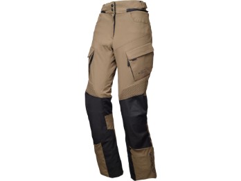 Lucano Lady safari schwarz Motorradhose CE Stretch wasserdicht Protektoren