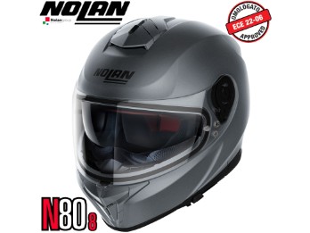 Integralhelm N80-8 Classic 2 matt vulcan grau mit Ultra-Wide Visier Pinlock und Sonnenblende