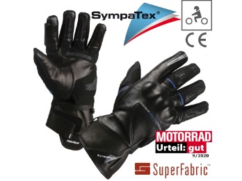 Handschuhe Nerano schwarz Vollleder Sympatex SuperFabric CE Stretch Touch Tip