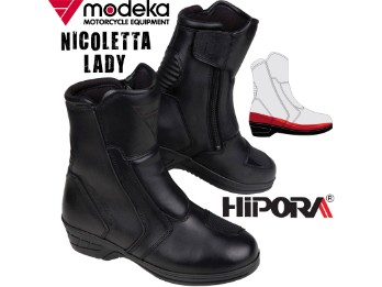 Damen Stiefel Nicoletta Lady Pilot schwarz wasserdicht Hipora CE erhöhter Absatz
