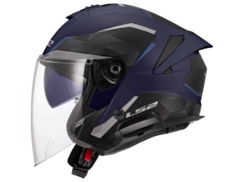 OF618 Verso II Air navy blau Jethelm ECE 22.06 mit Sonnenblende