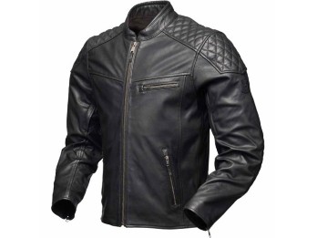 Phinix schwarz Motorradjacke echt Ziegenleder CE AA mit ultradünnen Flying Bats Protektoren