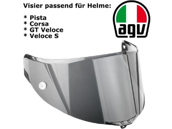 Visier Race 2 für Helm Pista / Corsa / GT Veloce / Veloce S 50% leicht getönt