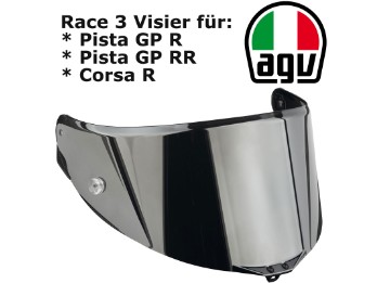 Visier Race 3 iridium SILBER für Helm Pista GP RR / Pista GP R / Corsa R