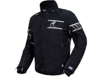 Gore-Tex Motorradjacke RAPTO-R schwarz-silber 100 % Wind-/ Wasserdicht mit Protektoren