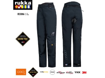 Gore-Tex Motorradhose REXIINA schwarz 100% Wasser-/ Winddicht mit Protektoren
