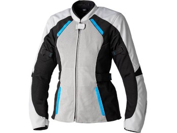 Ava Mesh schwarz silber blau Ladies Motorradjacke CE AA mit Protektoren