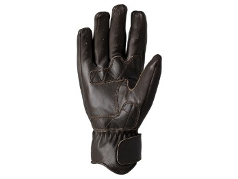 Hillberry 2 braun Herren Motorradhandschuhe CE Leder doppelter Klett