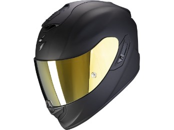 Integralhelm EXO-1400 EVO AIR SOLID matt schwarz mit AirFit System ECE 22.06 Sonnenblende und MaxVision Pinlock