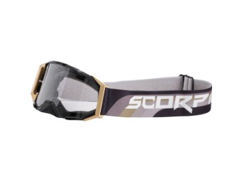 E24 schwarz gold Cross-Brille kratzfest antifog Motocross