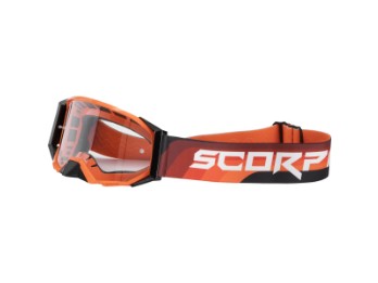E24 orange schwarz Cross-Brille kratzfest antifog Motocross