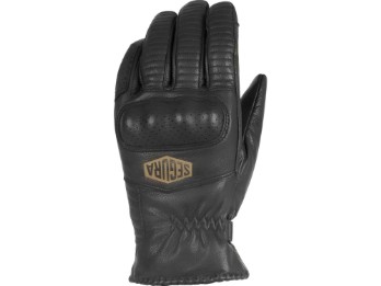 Panther schwarz Motorradhandschuhe CE Leder wasserdicht Touch Protektoren