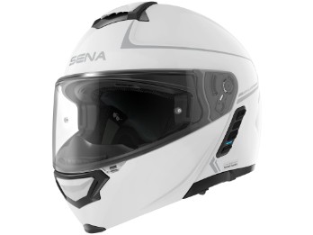 Klapphelm Impulse weiß mit Bluetooth 5 Headset Premium Sound by Harman Kardon LED-Rücklicht