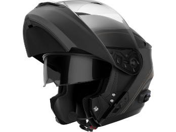 Outrush R schwarz matt Klapphelm ECE 22.06 mit Headset und Sonnenblende