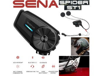 Headset Spider ST1 Einzelset Bluetooth 5.1 Mesh Intercom mit Premium HD Lautsprechern