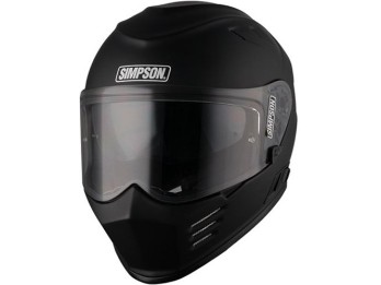 Venom Solid schwarz matt Integralhelm ECE 22.06 mit Sonnenblende und Pinlock