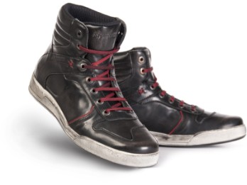 Schuhe Iron schwarz Leder Sneaker wasserdicht mit CE und Knöchelprotektoren