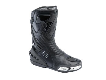 Speed schwarz Motorradstiefel CE mit Mesh-Futter Reißverschluss Knöchelschutz