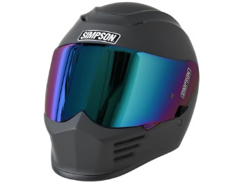Speed ECE 22.06 Solid schwarz matt Integralhelm mit klarem und getöntem Visier Doppel-D-Verschluss