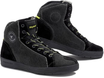 Motorradschuhe SHADOW schwarz Sneaker atmungsaktiv mit Air-Mesh-Futter und Knöchelschutz CE