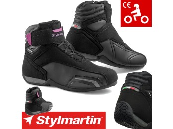 Schuhe Vector schwarz pink wasserdicht leicht atmungsaktiv CE Protektoren