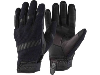 Sukaya schwarz Motorradhandschuhe CE Leder 4-Wege Stretch Temperfoam Touch Tip