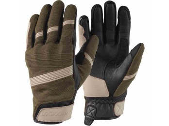 Sukaya sand khaki Motorradhandschuhe CE Leder 4-Wege Stretch Temperfoam Touch Tip