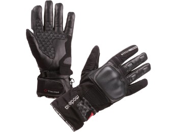 Handschuhe Tacoma schwarz Leder CE wasserdicht Tactel mit SAS-TEC 3D-Protektoren