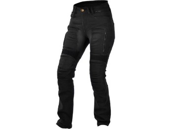 Parado Doublelayer schwarz | Regular Fit CE AAA Damen Motorradjeans mit Tri-Stretcher Pro und Protektoren