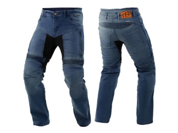 Parado Doublelayer blau | Regular Fit CE AAA Herren Motorradjeans mit Tri-Stretcher Pro und Protektoren