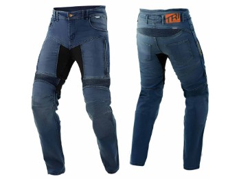 Parado Doublelayer blau | Slim Fit CE AAA Herren Motorradjeans mit Tri-Stretcher Pro und Protektoren