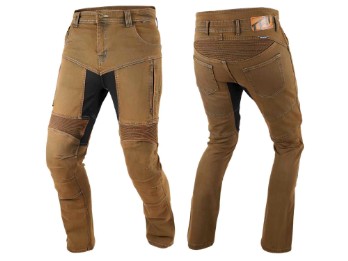 Parado Doublelayer rusty braun | Slim Fit CE AAA Herren Motorradjeans mit Tri-Stretcher Pro und Protektoren