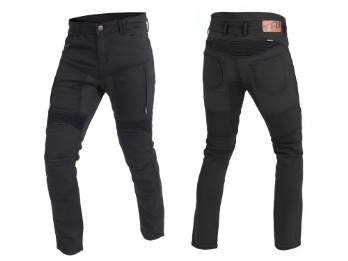 Parado Doublelayer schwarz | Slim Fit CE AAA Herren Motorradjeans mit Tri-Stretcher Pro und Protektoren