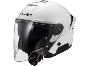 OF618 Verso II SOLID weiss Jethelm ECE 22.06 mit Sonnenblende
