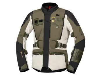 Venture-GTX 1.0 olive schwarz beige Motorradjacke Gore-Tex Zwei-Lagen-Laminat CE wasserdicht X-Stretch Protektoren
