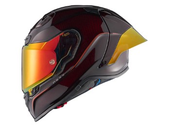 X.R3R Hagibis rot Sport Integralhelm X-Pro Carbon mit 2 Visieren und Pinlock ECE 22.06