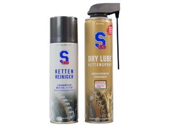 Set: S100 Dry Lube Kettenspray + Kettenreiniger