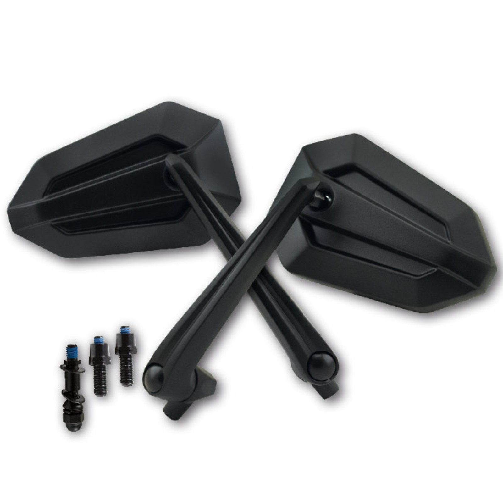301-454 HIGHSIDER Lenkerendenspiegel STEALTH -X5,schwarz,für (25,4 mm) und  (22 mm) Lenker E-geprüft