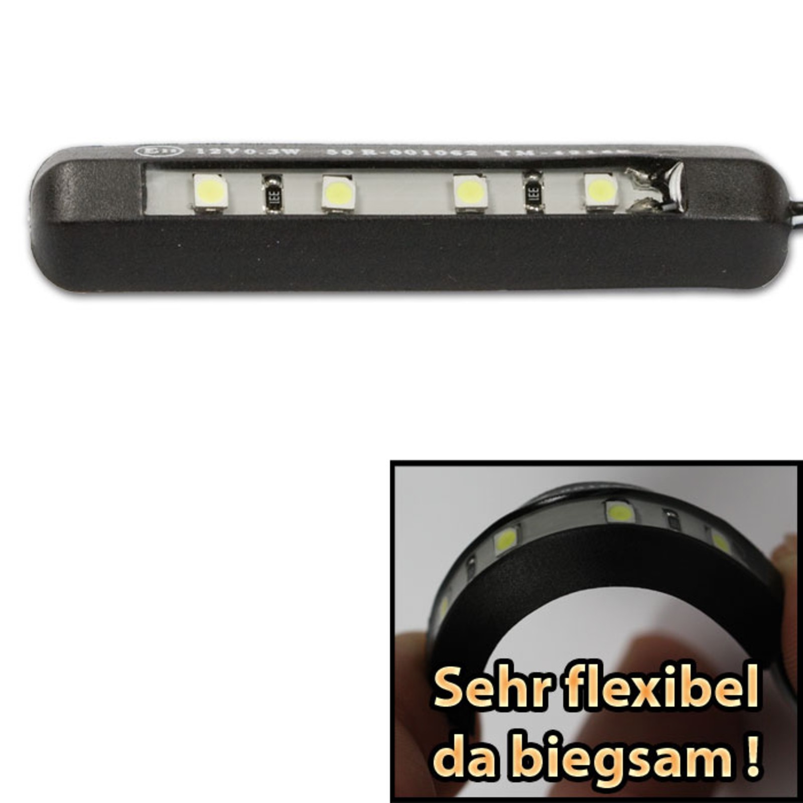 LED Micro Kennzeichenbeleuchtung biegsam Nummernschildbeleuchtung Har,  18,95 €