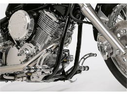 Round Style Fussrastenanlage silber Yamaha XVS 650 