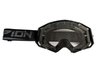 Motocross Brille silber schwarz grau E21