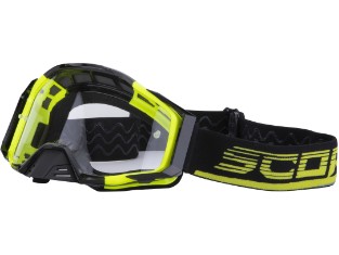 Motocross Brille neon gelb schwarz E21