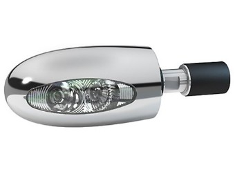 Lenkerendenblinker BL 1000 LED, chrom , E-geprüft