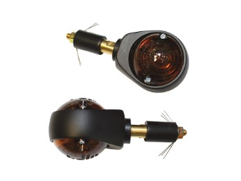 Lenkerendenblinker, matt schwarz, Glas getönt