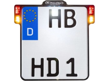 All-in-One 2.0 Kennzeichenhalter mit LED-Beleuchtung, Brems- und Rücklicht