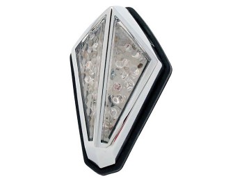 LED-Ruecklicht COFFIN, verchromt, Klarglas